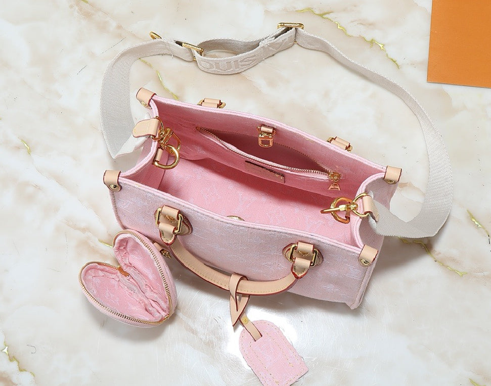 pink square inspired bag